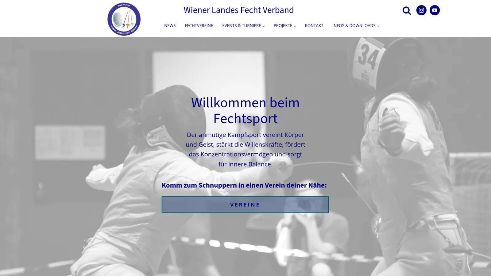 Startseite von Wiener Landesfechtverband
